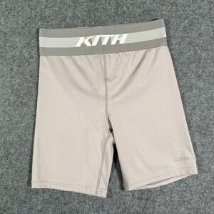 Kith Women Logo Elastic Waistband Bike Shorts Mauve Taupe Small SKU 5344